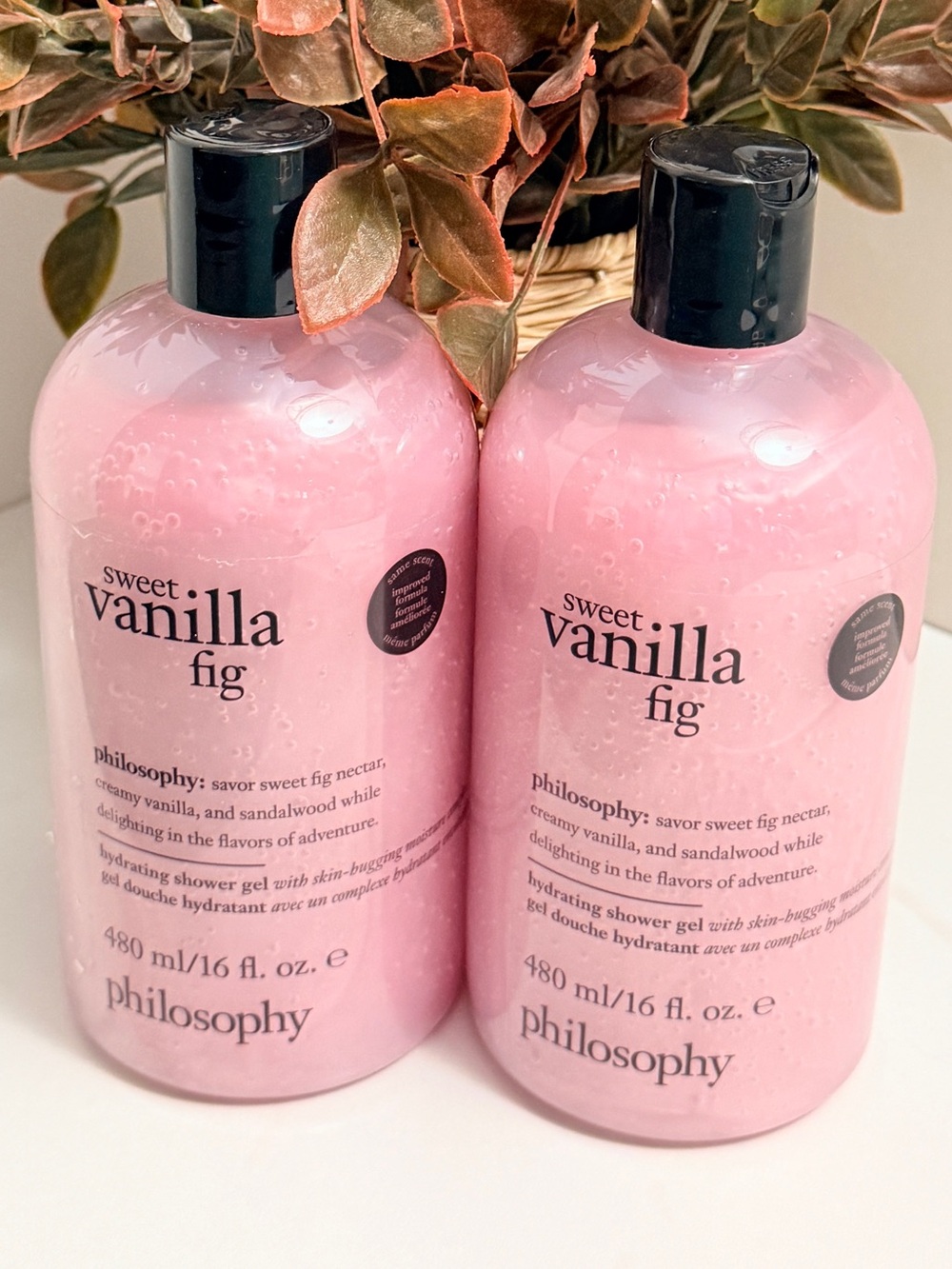 2 Philosophy Sweet Vanilla Fig Shower Gel 16 oz NEW SEALED